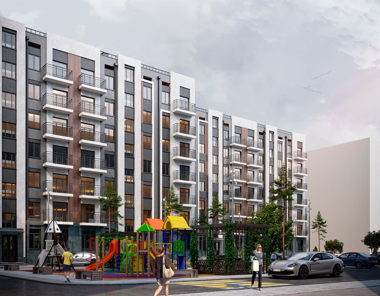 Zarafshon 7-qavatli egizak bino